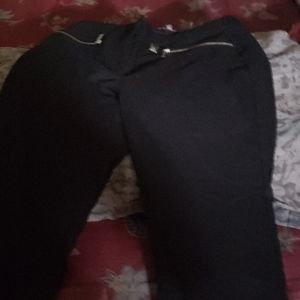 Black zipper pants